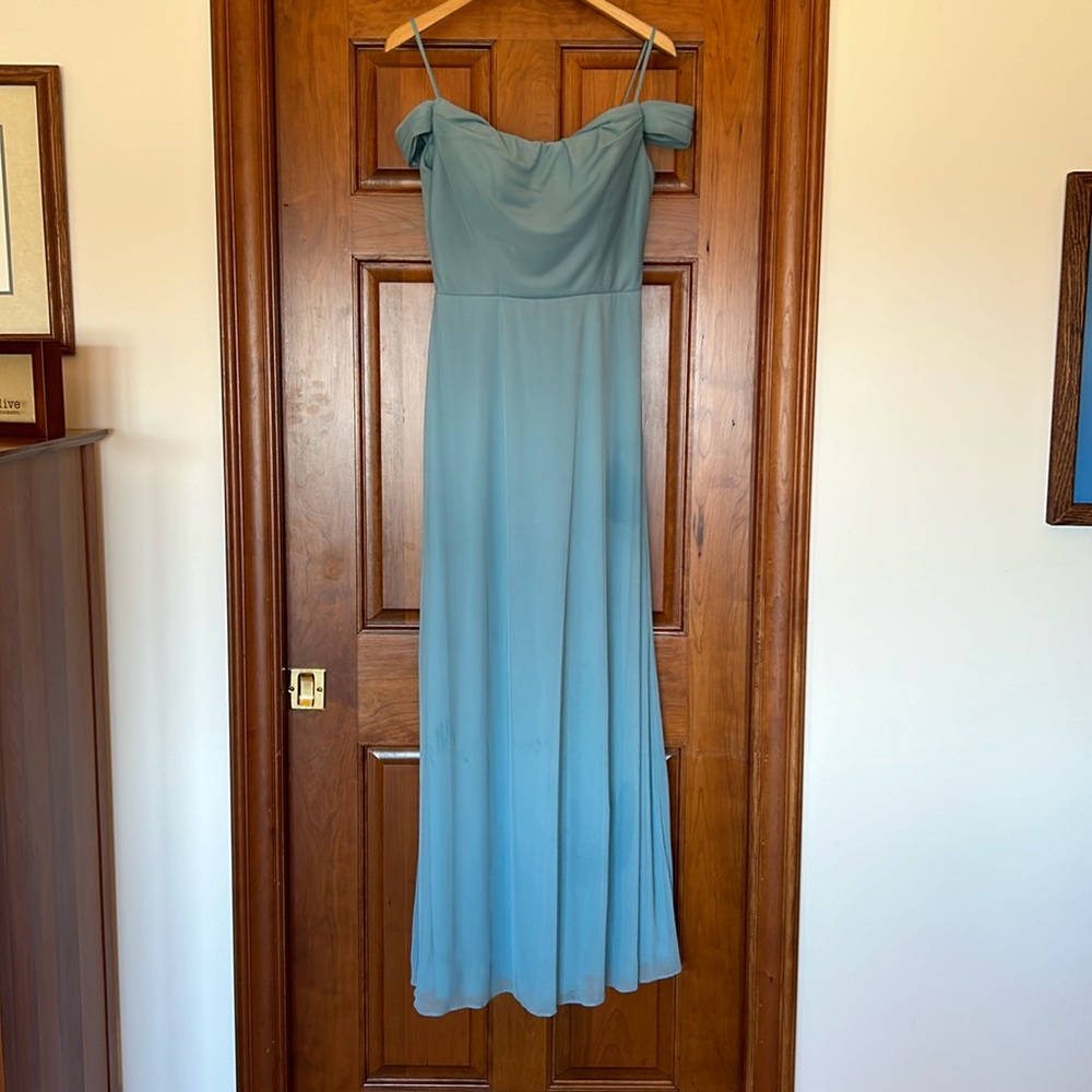 Attic Blue Allure Bridesmaid Dress